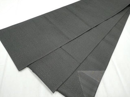 平和屋着物●太鼓柄袋帯 切嵌 吉祥文 黒地 正絹 逸品 未使用 CABC5209hy