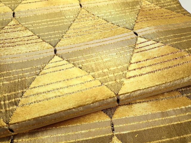 平和屋着物●ひなや工房 くむ・あむ・おる 伊豆蔵明彦 佐賀錦 六通柄袋帯 手織 鱗文様 証紙付き 上代35万 正絹 逸品 未使用 CABC5221hy