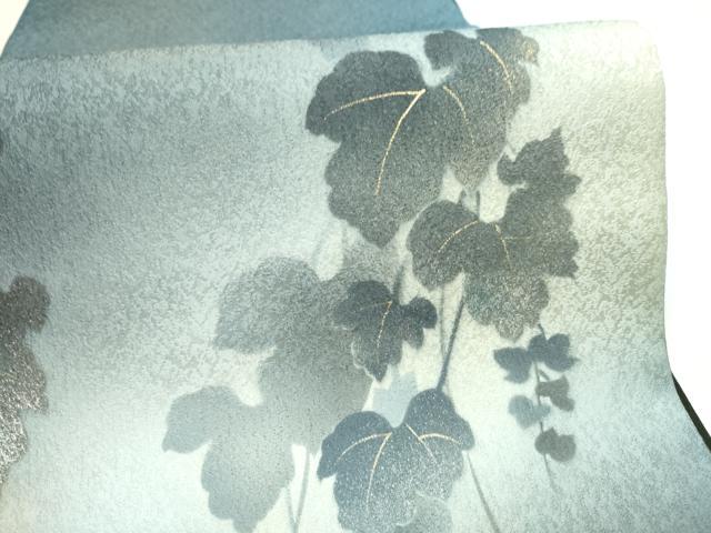 平和屋着物●京の匠日展作家　丹下雄介　太鼓柄袋帯　蔦の葉文　金銀彩　証紙付き　上代33万　正絹　逸品　未使用　CABC5222hy