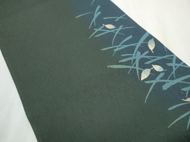平和屋着物●京の匠日展作家　丹下雄介　太鼓柄袋帯　蔦の葉文　金銀彩　証紙付き　上代33万　正絹　逸品　未使用　CABC5222hy