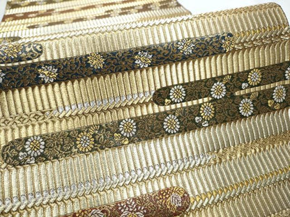 平和屋着物●西陣 六通柄袋帯 蒔絵唐草文 金銀糸 証紙付き 上代26万 正絹 逸品 未使用 CABC5230hy