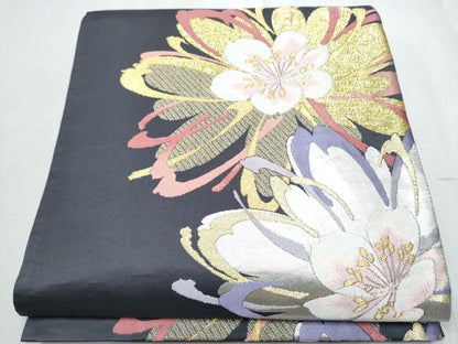 平和屋着物●六通柄袋帯 粋浪漫 金銀糸 正絹 逸品 CABC5242hy