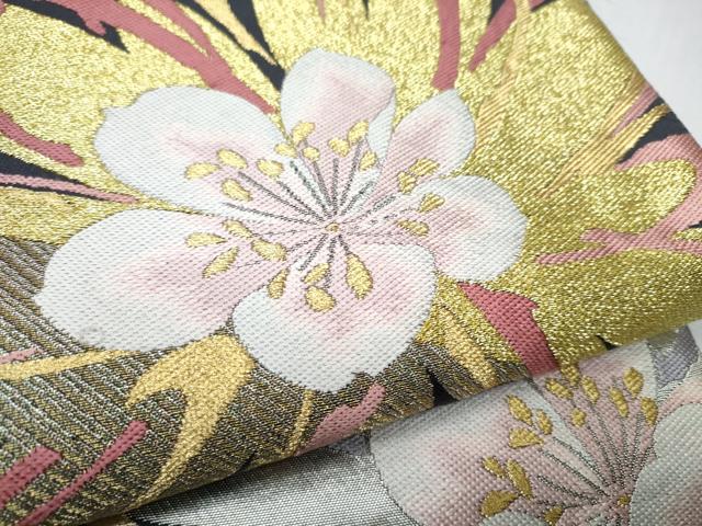 平和屋着物●六通柄袋帯 粋浪漫 金銀糸 正絹 逸品 CABC5242hy