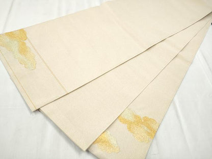 平和屋着物●爪掻き本綴れ 太鼓柄袋帯 作家物 雲重ね文 金糸 共箱付き 正絹 逸品 CABC5270hy