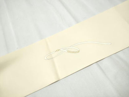 平和屋着物●塩瀬 九寸名古屋帯 手描き 犬 正絹 逸品 CABC5336hy