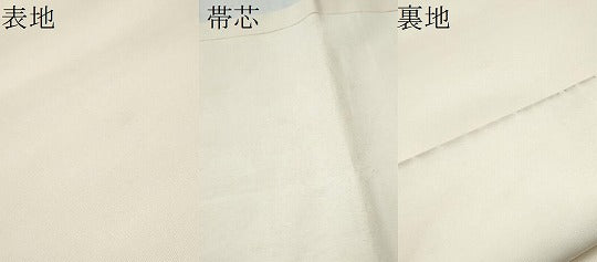 平和屋着物●塩瀬 九寸開き名古屋帯 作家物 手描き 枝梅文 正絹 逸品 CABC5352hy