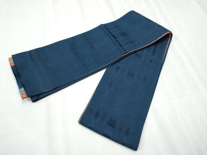 平和屋着物●本場筑前博多織 両面 半幅帯 花間道 献上 正絹 逸品 CABC5361hy