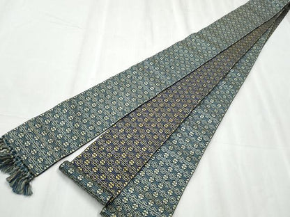 平和屋着物●男性 本場筑前博多織 角帯 幾何学文様 正絹 逸品 CABC5363hy