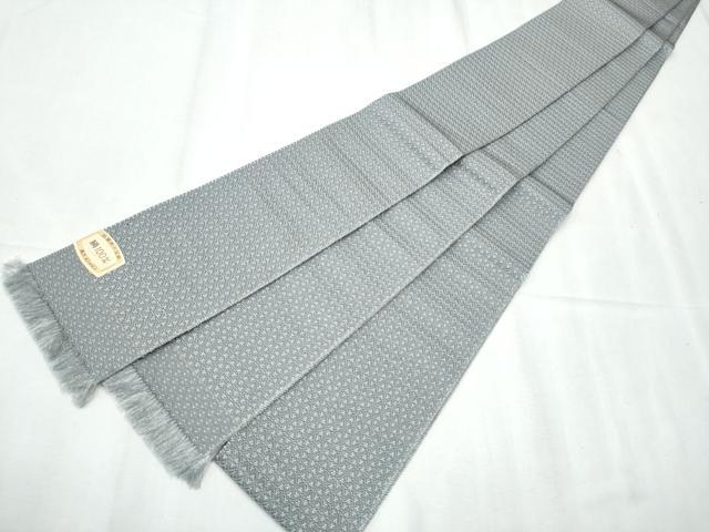 平和屋着物●男性 本場筑前博多織 角帯 宝来織 よろけ縞 正絹 逸品 CABC5365hy