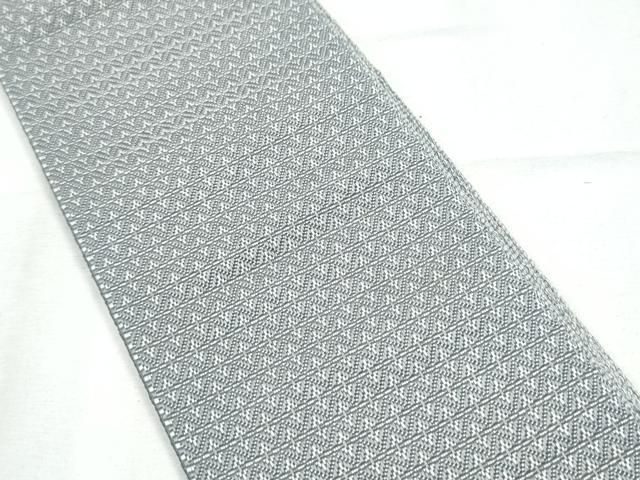 平和屋着物●男性 本場筑前博多織 角帯 宝来織 よろけ縞 正絹 逸品 CABC5365hy