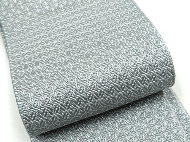 平和屋着物●男性 本場筑前博多織 角帯 宝来織 よろけ縞 正絹 逸品 CABC5365hy
