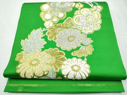 平和屋着物●西陣 川島織物 太鼓柄 本袋帯 花丸文 金銀糸 正絹 逸品 CABC5369hy
