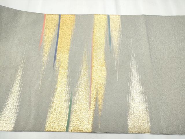 平和屋着物●爪掻き本綴れ 太鼓柄袋帯 霞文 金糸 正絹 逸品 CABC5385hy