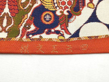 平和屋着物●六通柄　本袋帯　四天王文旗　正絹　逸品　CABC5390hy