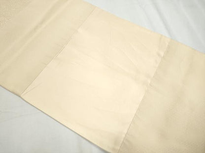 平和屋着物●六通柄袋帯 市松舞花文 金銀糸 正絹 逸品 CABC5398hy