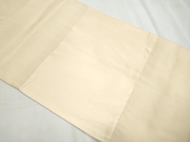平和屋着物●六通柄袋帯 市松舞花文 金銀糸 正絹 逸品 CABC5398hy