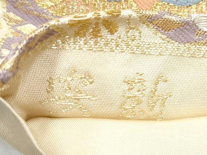 平和屋着物●六通柄袋帯 唐織 有職文様集め 安新 金銀糸 正絹 逸品 CABC5400hy