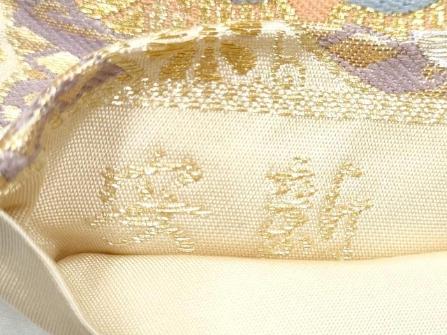 平和屋着物●六通柄袋帯 唐織 有職文様集め 安新 金銀糸 正絹 逸品 CABC5400hy