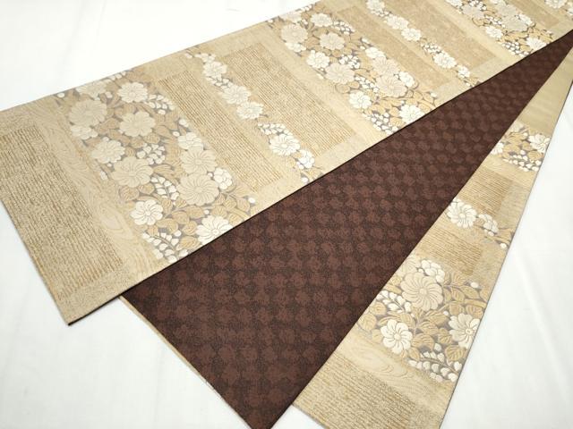 平和屋着物●両面 六通柄袋帯 唐織 辻が花 正絹 逸品 CABC5403hy