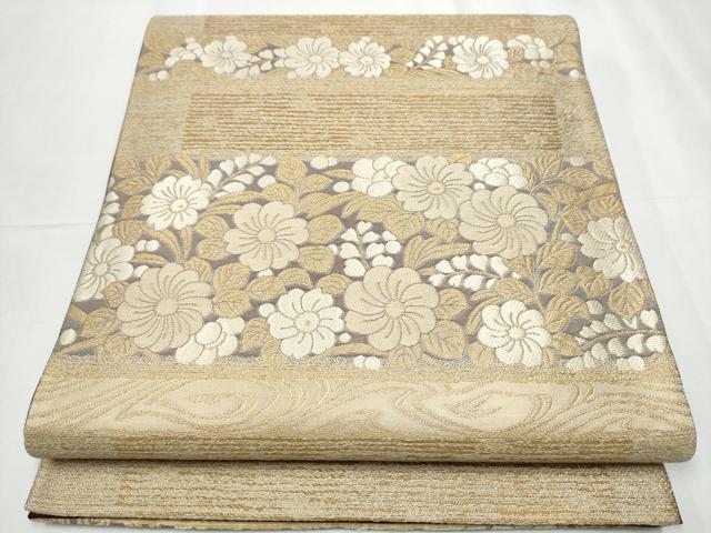 平和屋着物●両面 六通柄袋帯 唐織 辻が花 正絹 逸品 CABC5403hy