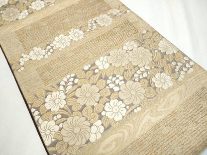 平和屋着物●両面 六通柄袋帯 唐織 辻が花 正絹 逸品 CABC5403hy