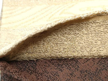 平和屋着物●両面 六通柄袋帯 唐織 辻が花 正絹 逸品 CABC5403hy