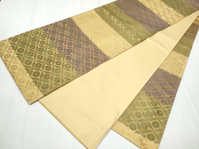 平和屋着物●六通柄袋帯 唐織 舞花文 正絹 逸品 CABC5405hy