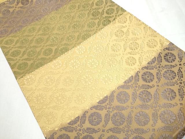 平和屋着物●六通柄袋帯 唐織 舞花文 正絹 逸品 CABC5405hy