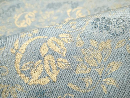 平和屋着物●六通柄袋帯 花唐草文 金糸 正絹 逸品 CABC5408hy