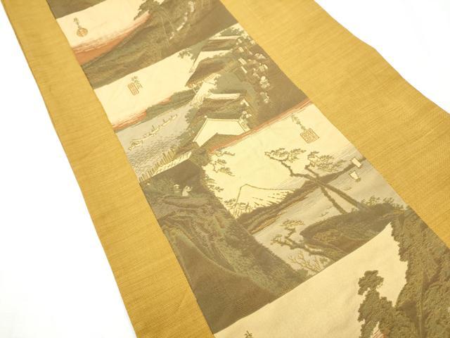 平和屋着物●名門木屋太 今河織物 六通柄袋帯 日本百景 正絹 逸品 CABC5413hy