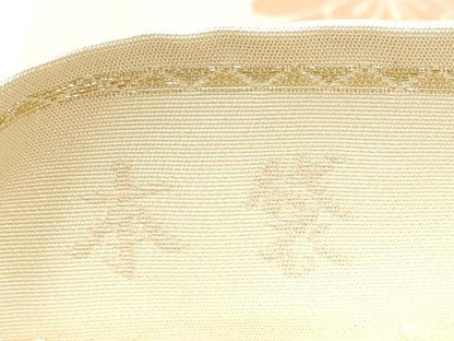 平和屋着物●六通柄袋帯 唐織 花唐草文 正絹 逸品 CABC5414hy