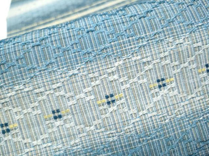 平和屋着物●両面　全通柄袋帯　花織　正絹　逸品　CABC5416hy