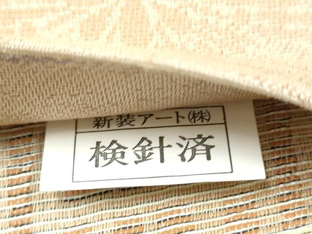 平和屋着物●両面 六通柄袋帯 横段花文 銀糸 正絹 逸品 未使用 CABC5435hy