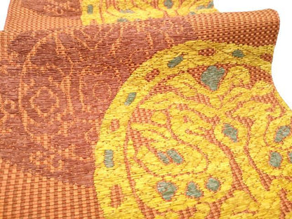 平和屋着物●六通柄袋帯 向かい鳥花文 金銀糸 正絹 逸品 CABC5439hy