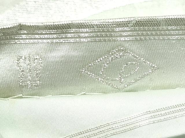 平和屋着物●西陣 川島織物 六通柄 本袋帯 舞花文 銀糸 正絹 逸品 CABC5446hy