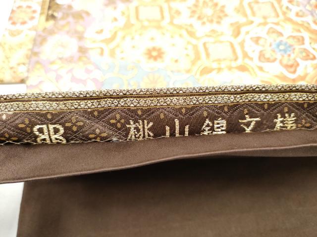 平和屋着物●西陣 服部織物謹製 六通柄袋帯 唐織 桃山錦文様 金糸 正絹 逸品 CABC5447hy