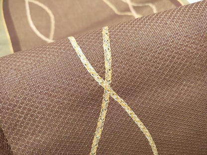 平和屋着物●全通柄袋帯 刺繍 霞文 金通し地 正絹 逸品 CABC5459hy