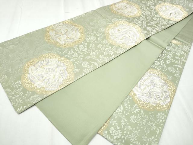 平和屋着物●六通柄袋帯 唐織 平安の四季 金銀糸 正絹 逸品 CABC5462hy