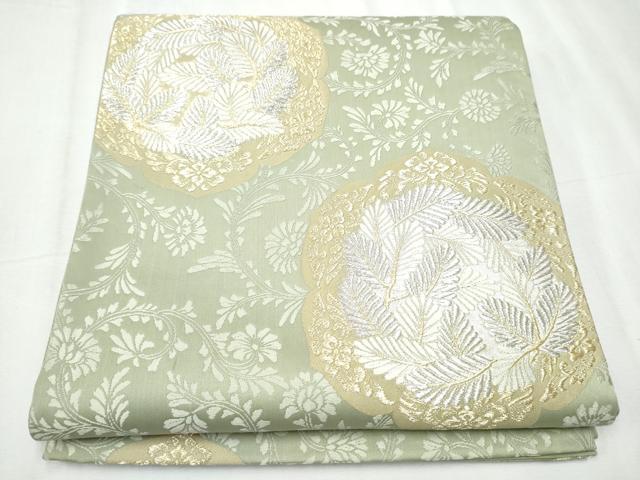 平和屋着物●六通柄袋帯 唐織 平安の四季 金銀糸 正絹 逸品 CABC5462hy