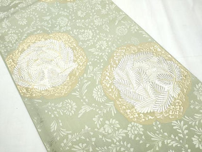 平和屋着物●六通柄袋帯 唐織 平安の四季 金銀糸 正絹 逸品 CABC5462hy