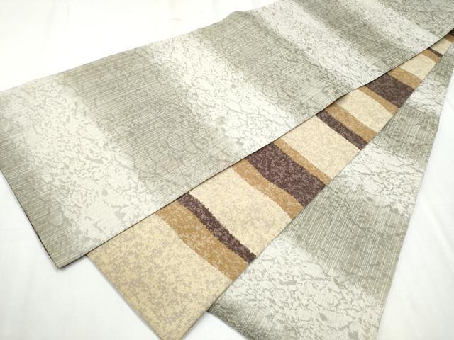 平和屋着物●両面 全通柄袋帯 霞文 正絹 逸品 CABC5471hy
