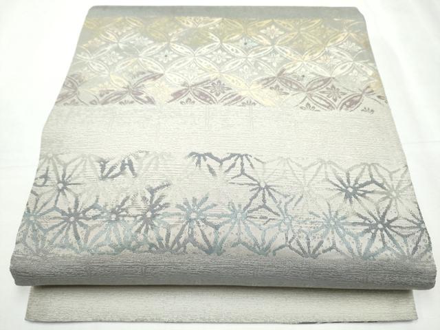 平和屋着物●両面 六通柄袋帯 枝木の実 金糸 正絹 逸品 CABC5472hy