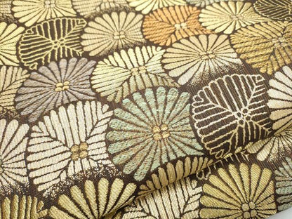 平和屋着物●六通柄袋帯 菊尽くし 正絹 逸品 CABC5477hy
