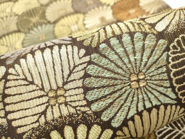 平和屋着物●六通柄袋帯 菊尽くし 正絹 逸品 CABC5477hy