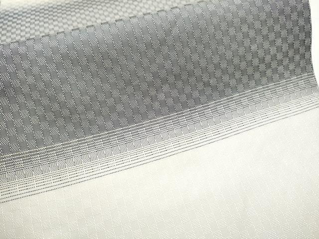 平和屋着物●六通柄袋帯 めがね織 格子柄 正絹 逸品 CABC5489hy