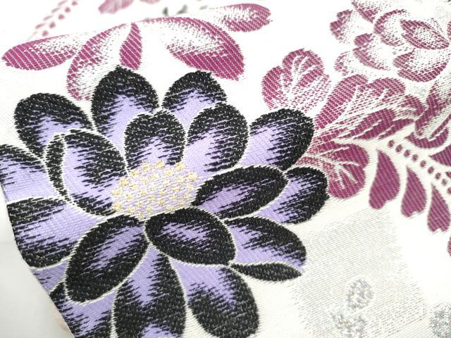平和屋着物●六通柄袋帯 舞花文 金銀糸 正絹 逸品 CABC5493hy