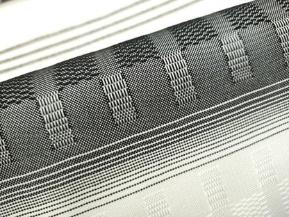 平和屋着物●両面 全通柄袋帯 横段文 金糸 正絹 逸品 CABC5507hy