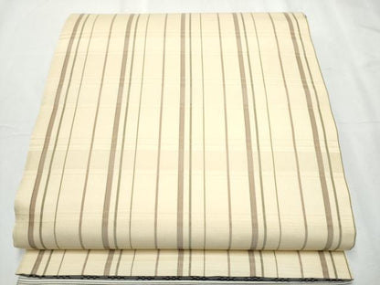 平和屋着物●両面 全通柄袋帯 横段文 金糸 正絹 逸品 CABC5507hy