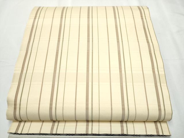 平和屋着物●両面 全通柄袋帯 横段文 金糸 正絹 逸品 CABC5507hy