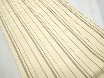 平和屋着物●両面 全通柄袋帯 横段文 金糸 正絹 逸品 CABC5507hy